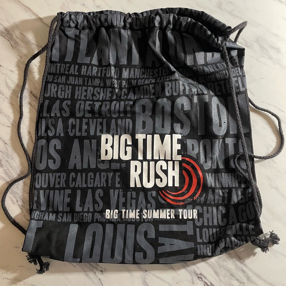 RARE big time rush drawstring bag